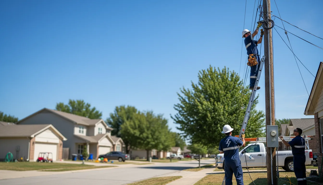 Residential electrician providing installation services in Wellington, IL